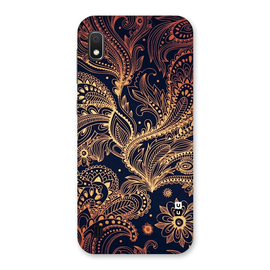 Classy Golden Leafy Design Back Case for Galaxy A10