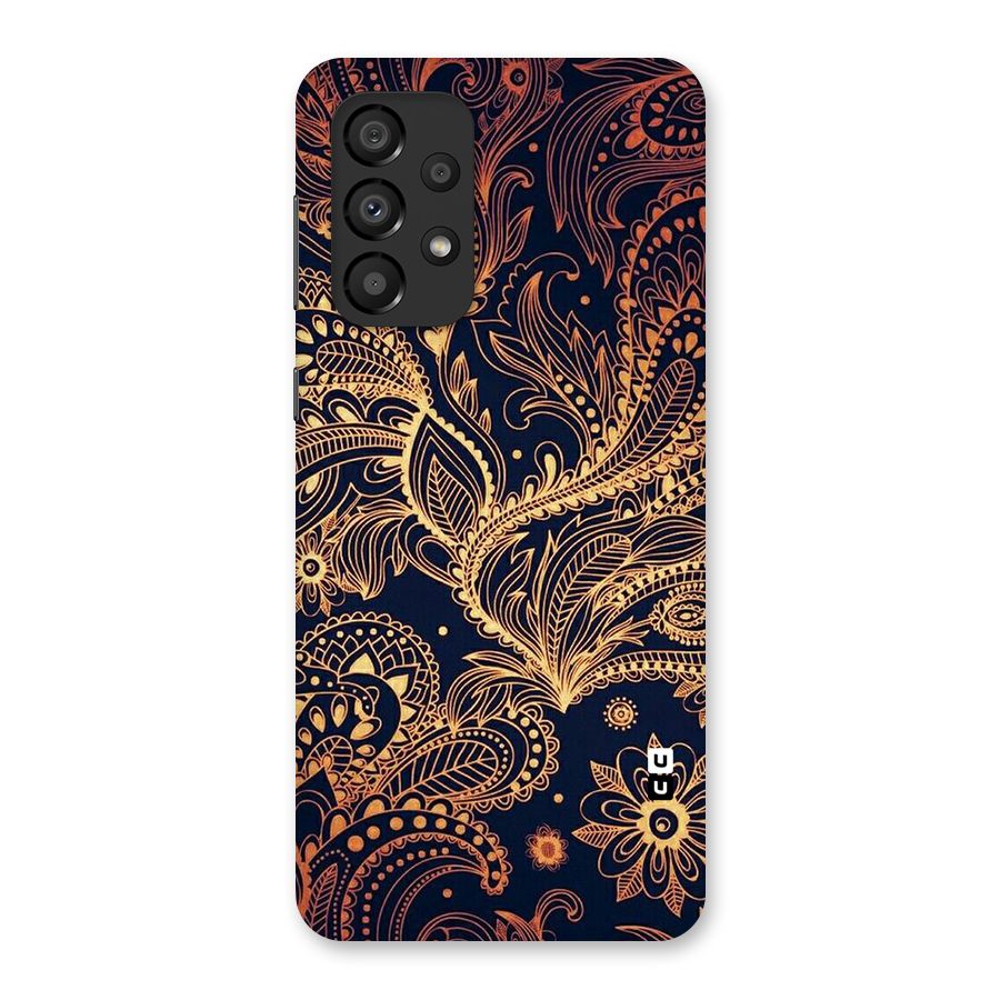 Classy Golden Leafy Design Back Case for Galaxy A33 5G