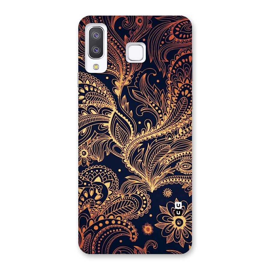 Classy Golden Leafy Design Back Case for Galaxy A8 Star