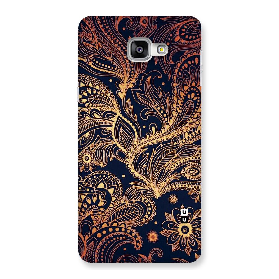 Classy Golden Leafy Design Back Case for Galaxy A9