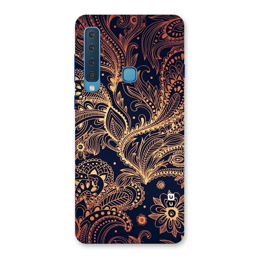 Classy Golden Leafy Design Back Case for Galaxy A9 (2018)