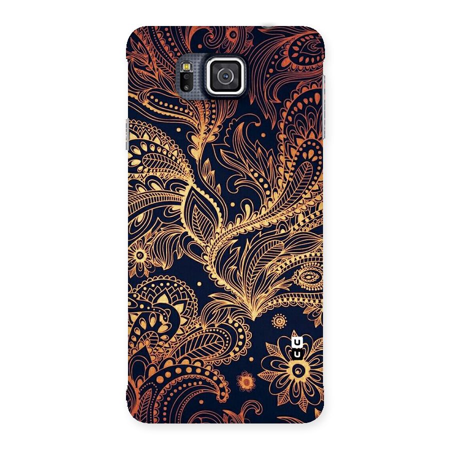 Classy Golden Leafy Design Back Case for Galaxy Alpha