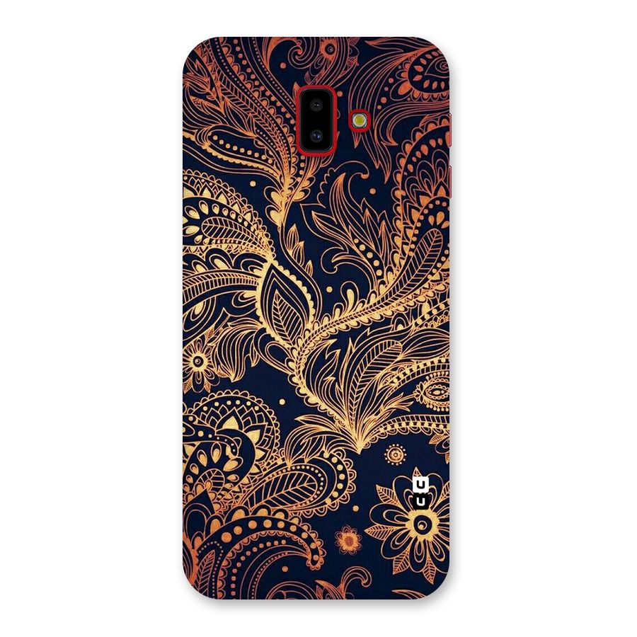 Classy Golden Leafy Design Back Case for Galaxy J6 Plus