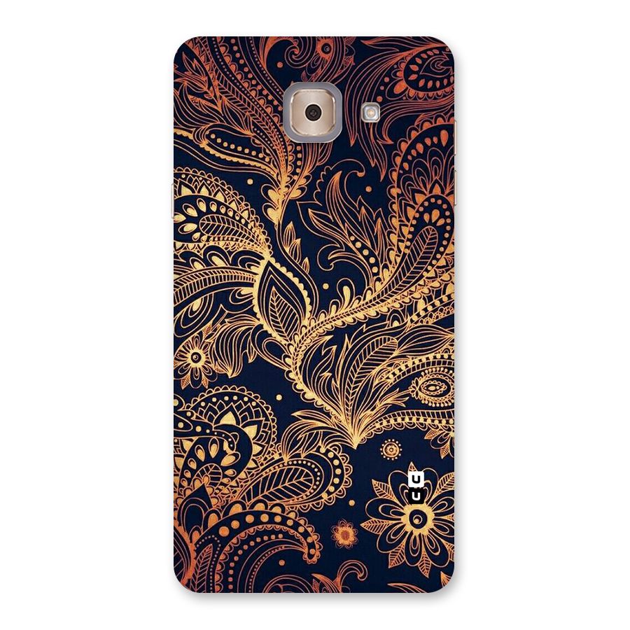 Classy Golden Leafy Design Back Case for Galaxy J7 Max