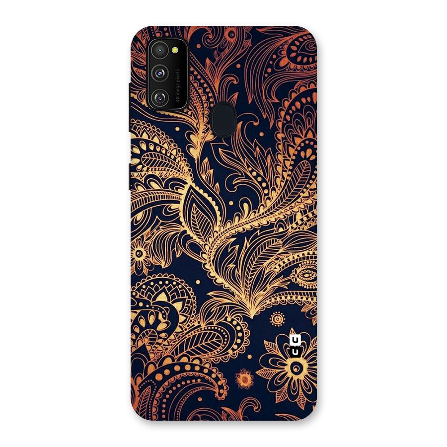 Classy Golden Leafy Design Back Case for Galaxy M30s