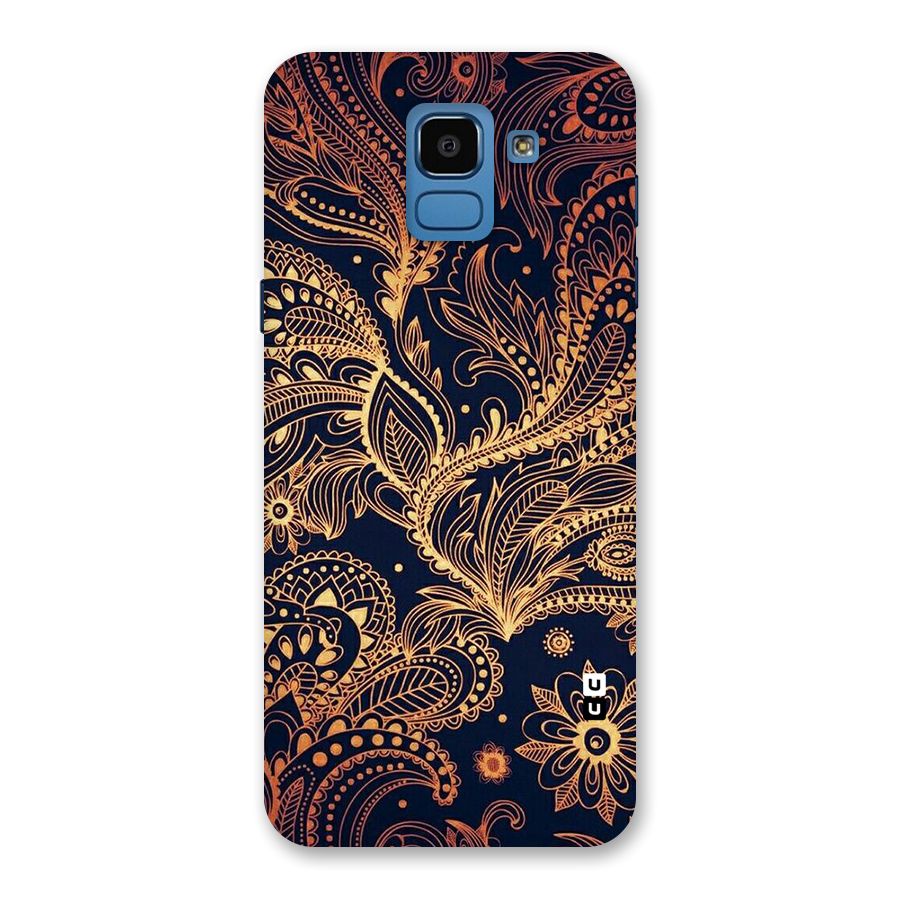 Classy Golden Leafy Design Back Case for Galaxy On6