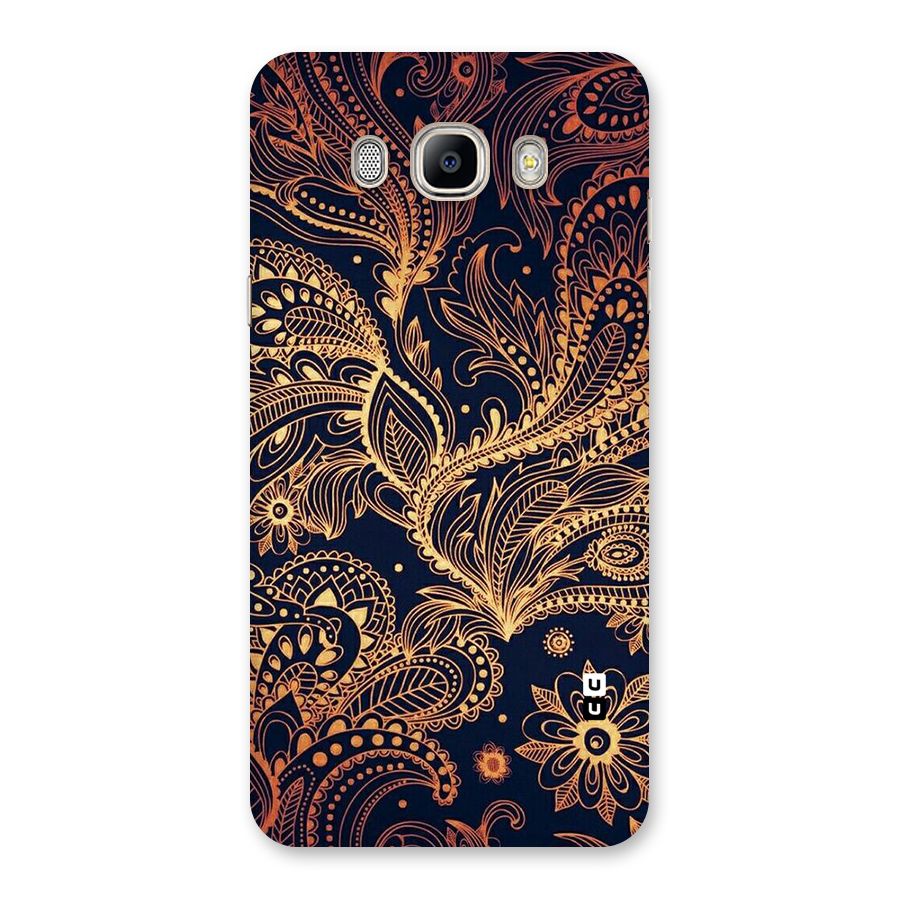 Classy Golden Leafy Design Back Case for Galaxy On8