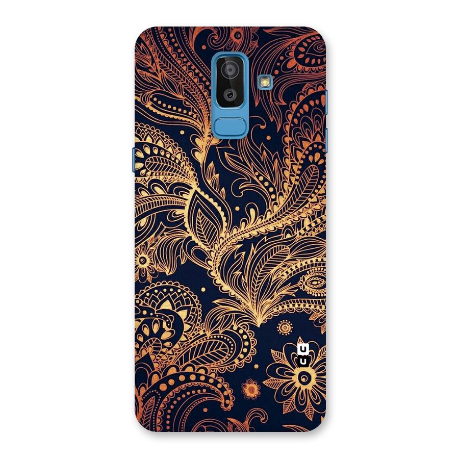 Classy Golden Leafy Design Back Case for Galaxy On8 (2018)