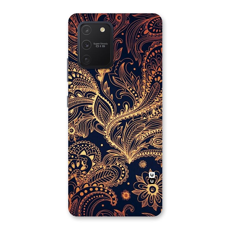 Classy Golden Leafy Design Back Case for Galaxy S10 Lite