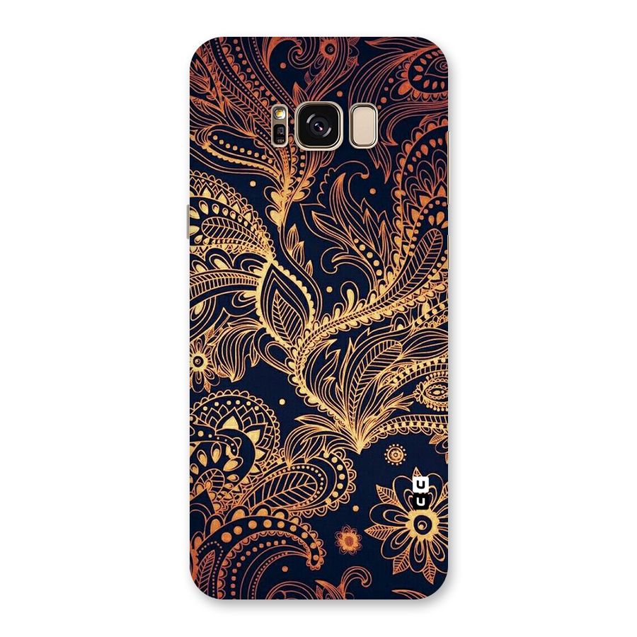 Classy Golden Leafy Design Back Case for Galaxy S8 Plus
