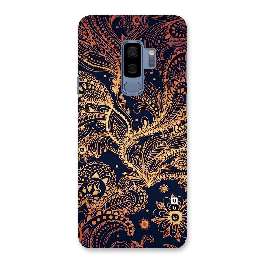 Classy Golden Leafy Design Back Case for Galaxy S9 Plus