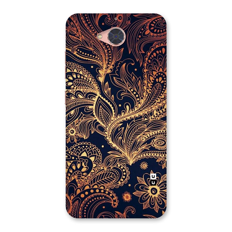 Classy Golden Leafy Design Back Case for Gionee S6 Pro