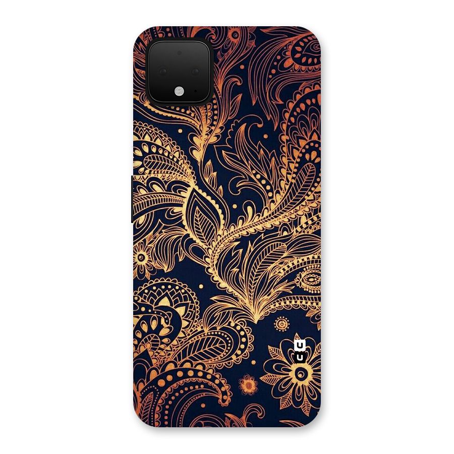 Classy Golden Leafy Design Back Case for Google Pixel 4 XL
