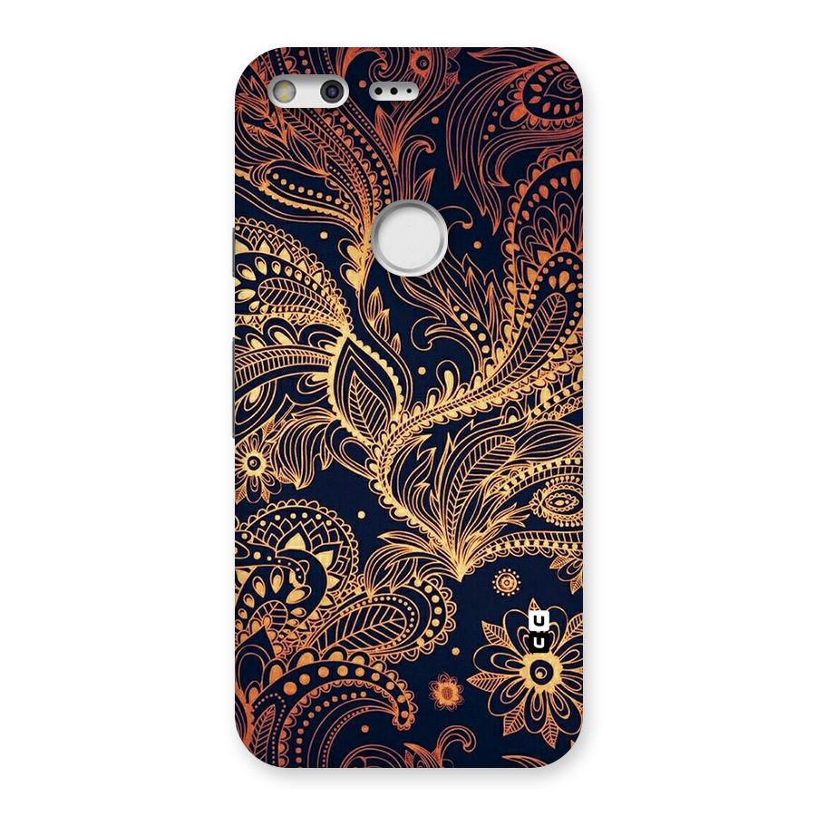 Classy Golden Leafy Design Back Case for Google Pixel XL