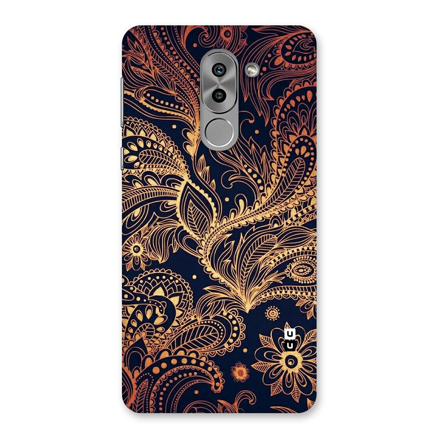 Classy Golden Leafy Design Back Case for Honor 6X