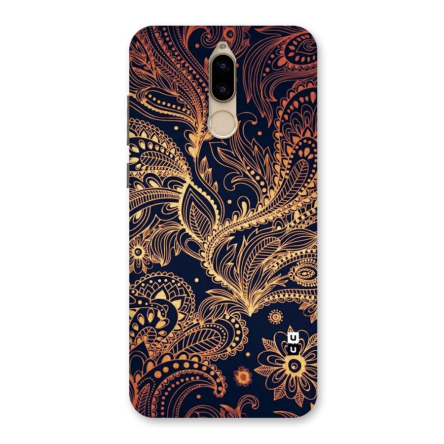 Classy Golden Leafy Design Back Case for Honor 9i