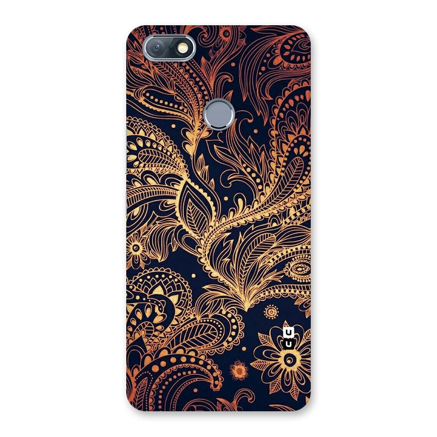 Classy Golden Leafy Design Back Case for Infinix Note 5