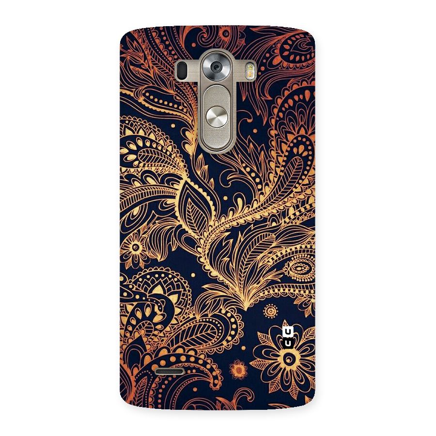 Classy Golden Leafy Design Back Case for LG G3