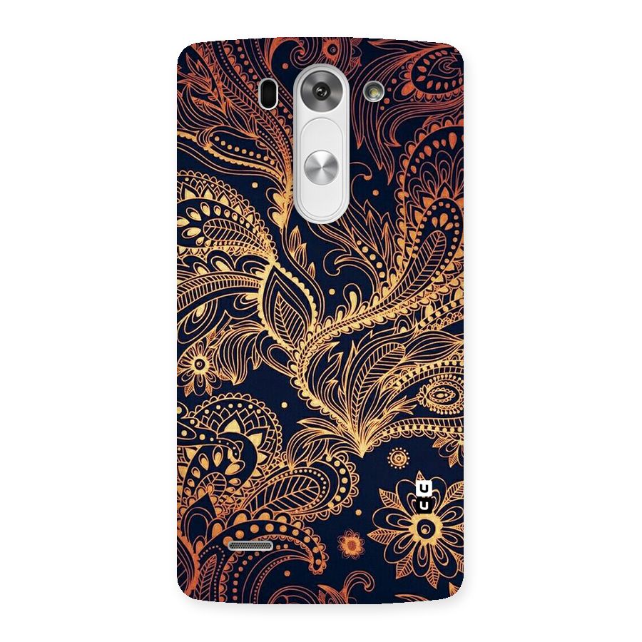 Classy Golden Leafy Design Back Case for LG G3 Mini
