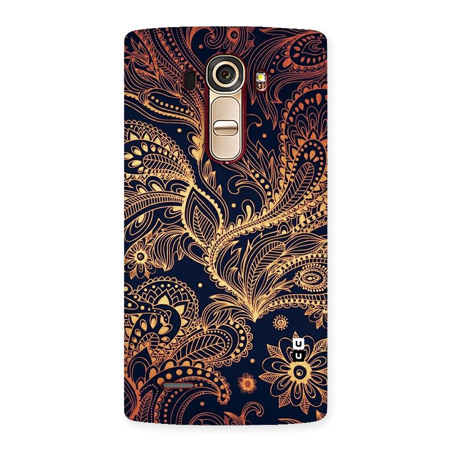 Classy Golden Leafy Design Back Case for LG G4