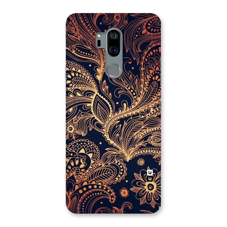 Classy Golden Leafy Design Back Case for LG G7