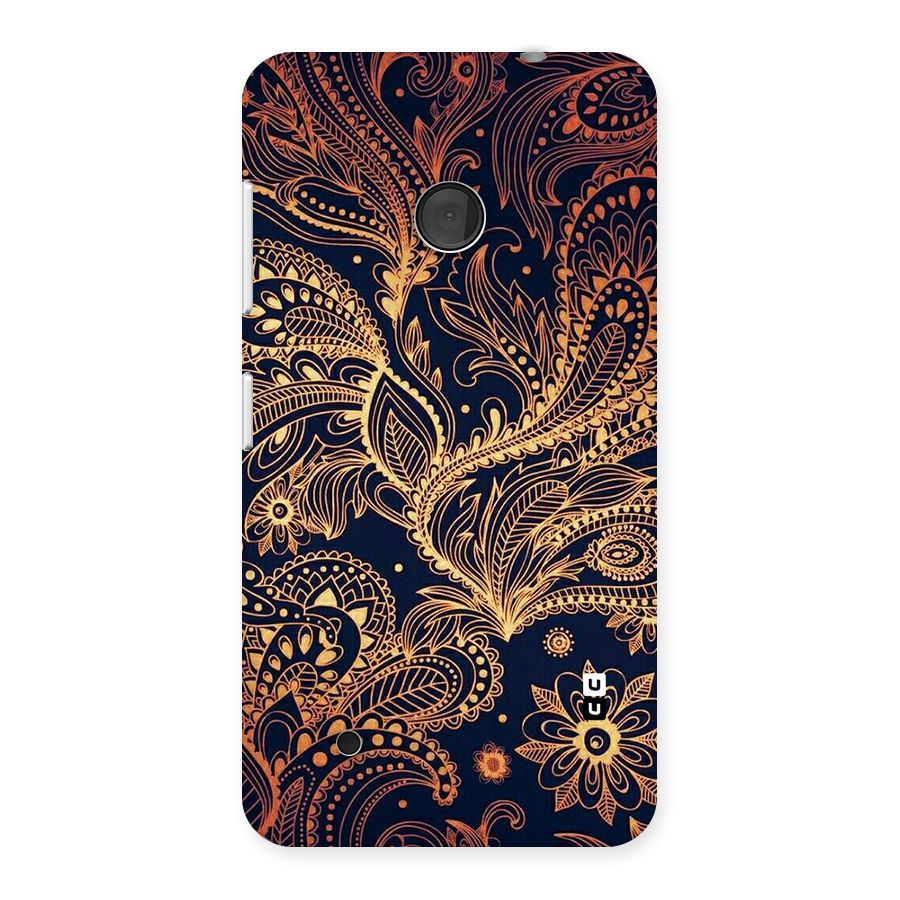 Classy Golden Leafy Design Back Case for Lumia 530