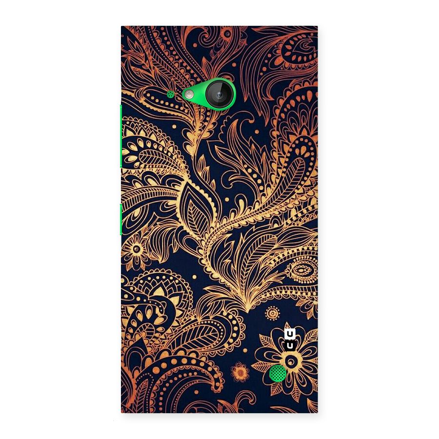 Classy Golden Leafy Design Back Case for Lumia 730