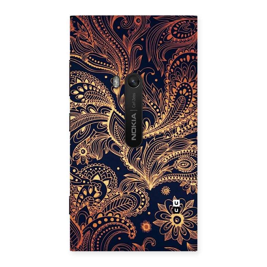 Classy Golden Leafy Design Back Case for Lumia 920