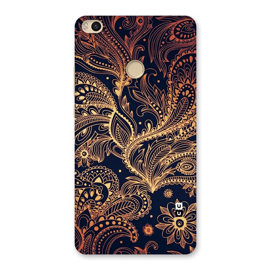 Classy Golden Leafy Design Back Case for Mi Max 2