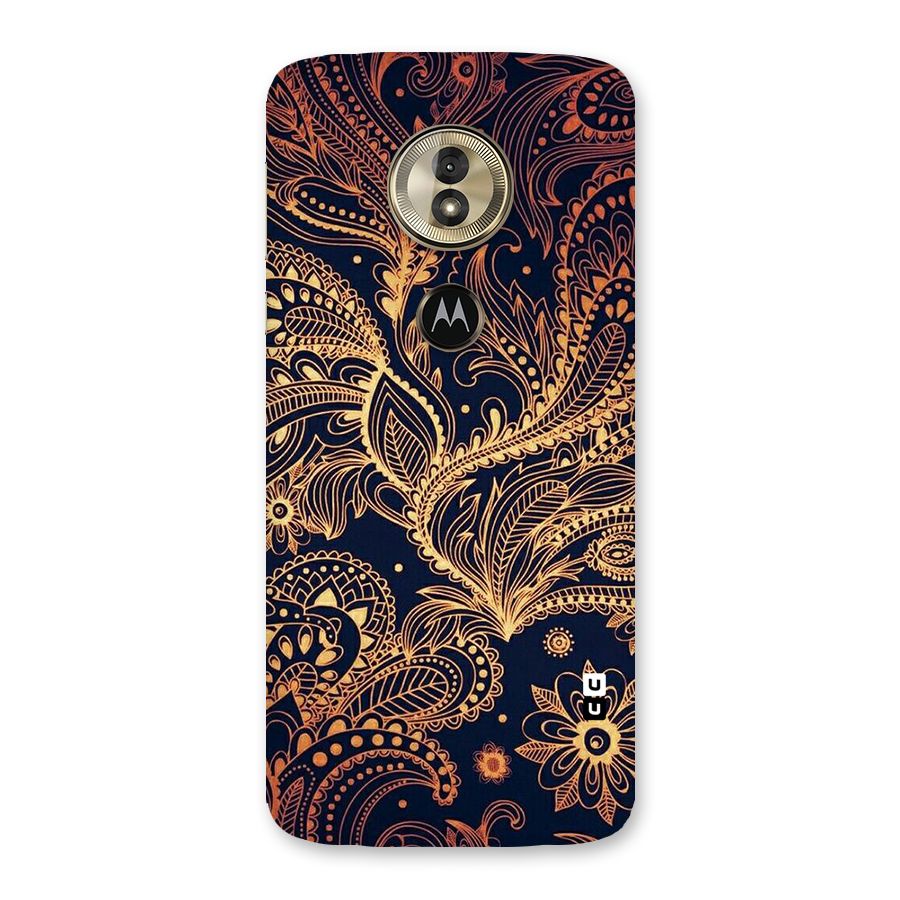 Classy Golden Leafy Design Back Case for Moto G6 Play