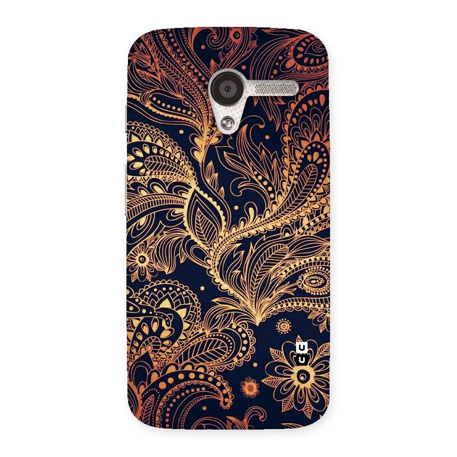 Classy Golden Leafy Design Back Case for Moto X