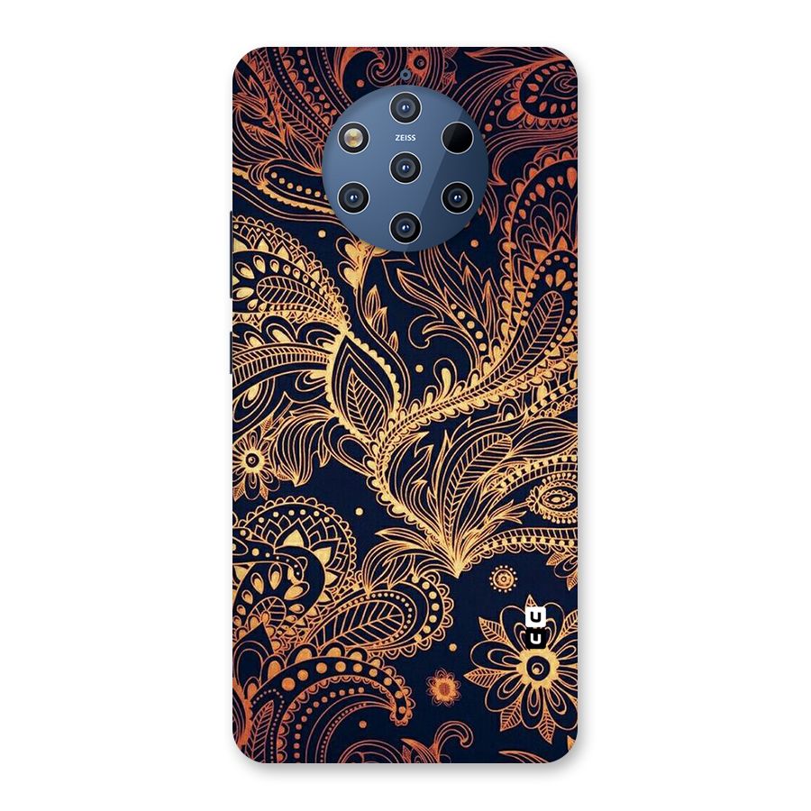 Classy Golden Leafy Design Back Case for Nokia 9 PureView