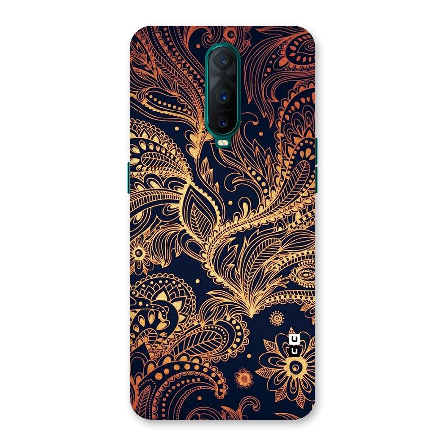 Classy Golden Leafy Design Back Case for Oppo R17 Pro