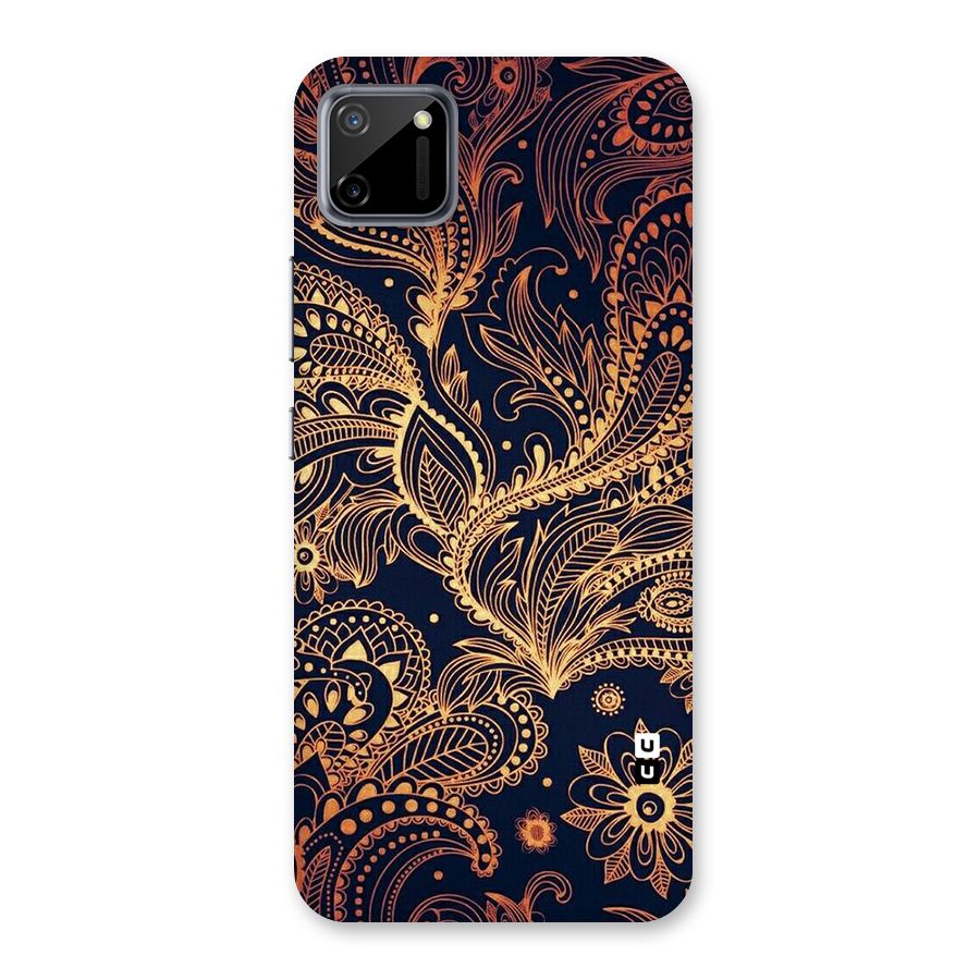 Classy Golden Leafy Design Back Case for Realme C11