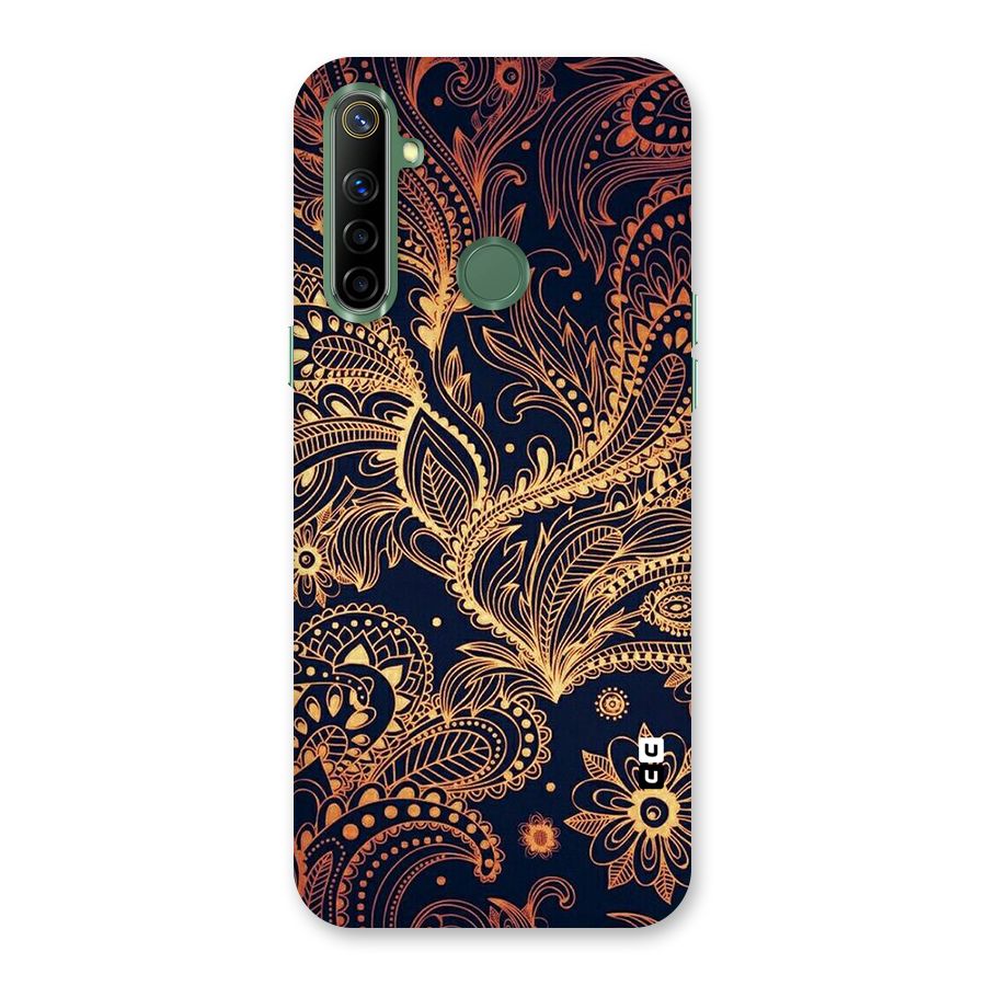 Classy Golden Leafy Design Back Case for Realme Narzo 10