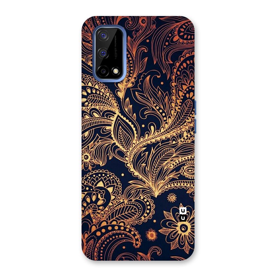 Classy Golden Leafy Design Back Case for Realme Narzo 30 Pro