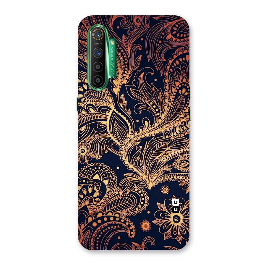Classy Golden Leafy Design Back Case for Realme X2