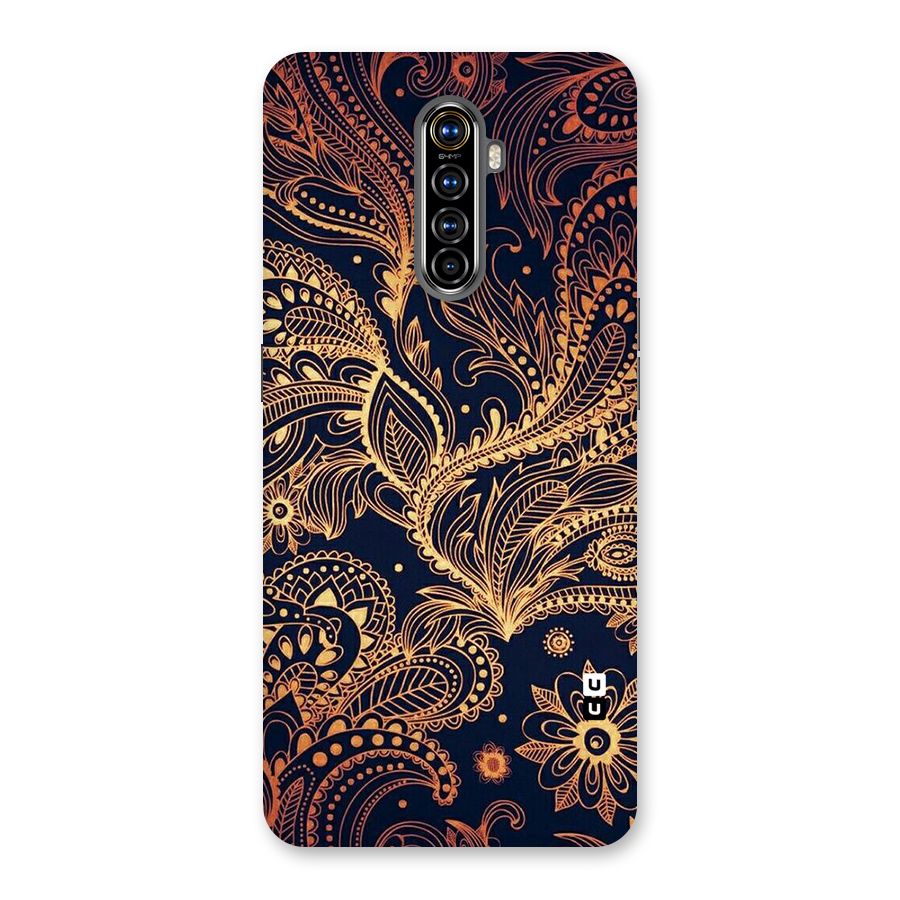 Classy Golden Leafy Design Back Case for Realme X2 Pro