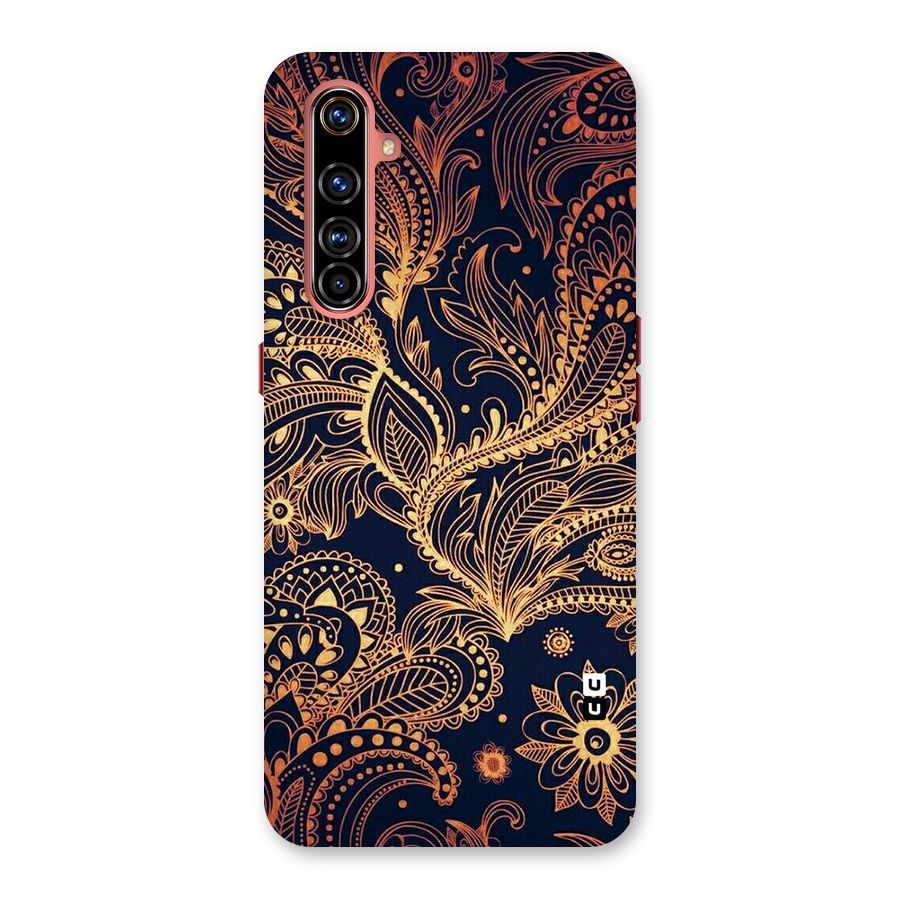 Classy Golden Leafy Design Back Case for Realme X50 Pro