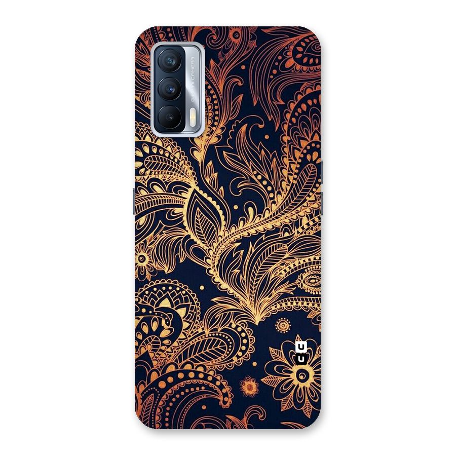 Classy Golden Leafy Design Back Case for Realme X7