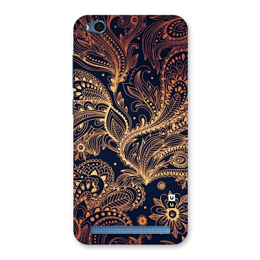 Classy Golden Leafy Design Back Case for Redmi 5A