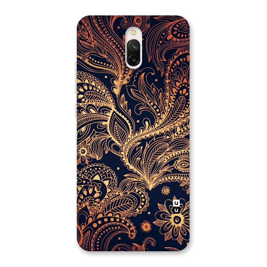 Classy Golden Leafy Design Back Case for Redmi 8A Dual