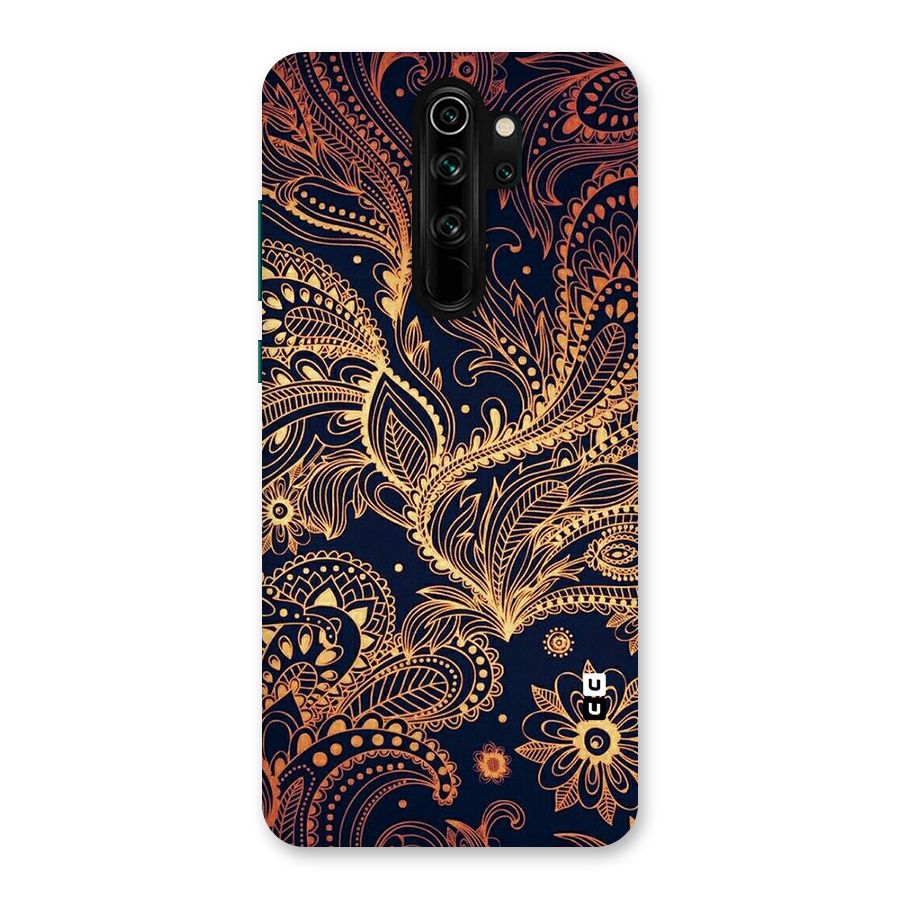 Classy Golden Leafy Design Back Case for Redmi Note 8 Pro