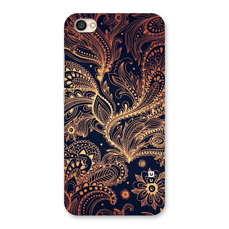 Classy Golden Leafy Design Back Case for Redmi Y1 Lite