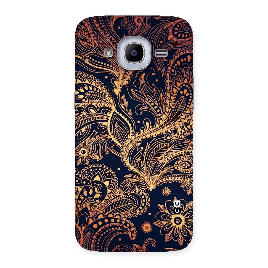 Classy Golden Leafy Design Back Case for Samsung Galaxy J2 Pro