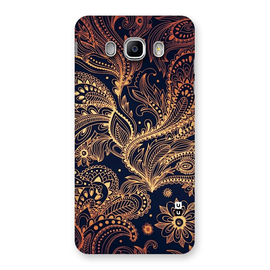 Classy Golden Leafy Design Back Case for Samsung Galaxy J5 2016