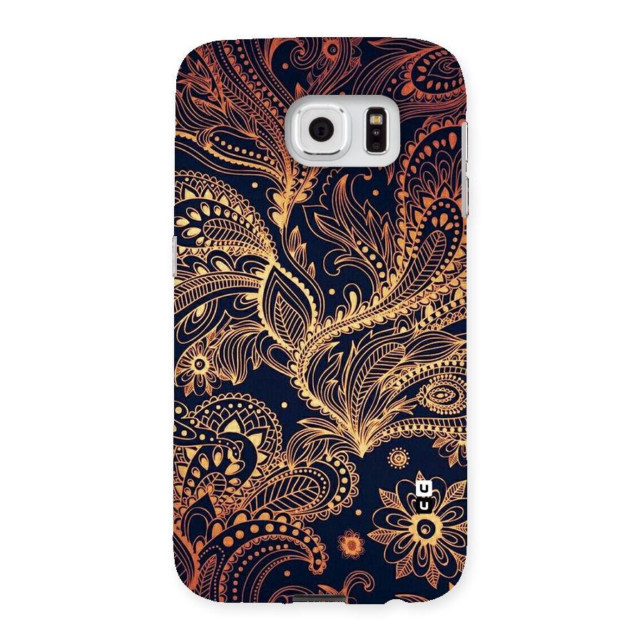 Classy Golden Leafy Design Back Case for Samsung Galaxy S6