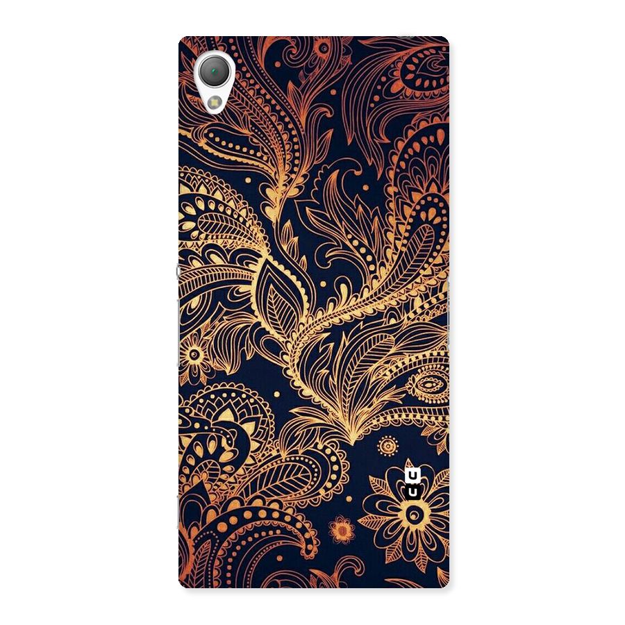 Classy Golden Leafy Design Back Case for Sony Xperia Z3