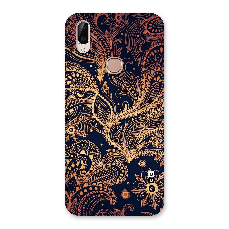 Classy Golden Leafy Design Back Case for Vivo Y83 Pro