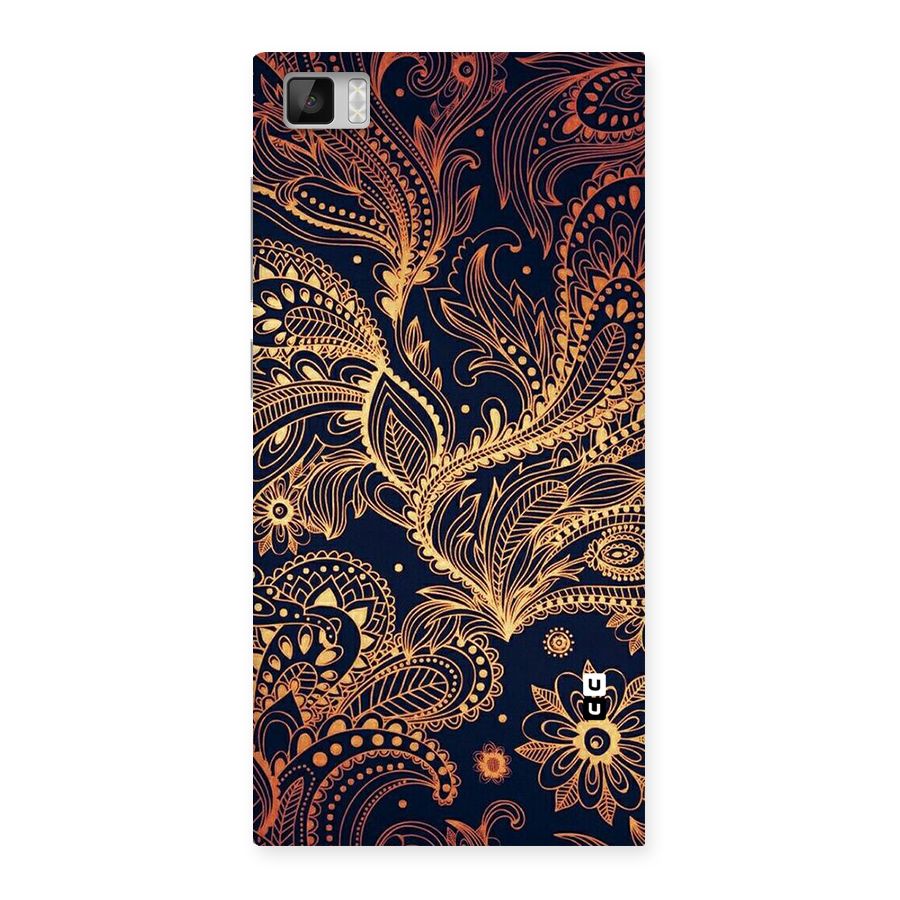 Classy Golden Leafy Design Back Case for Xiaomi Mi3
